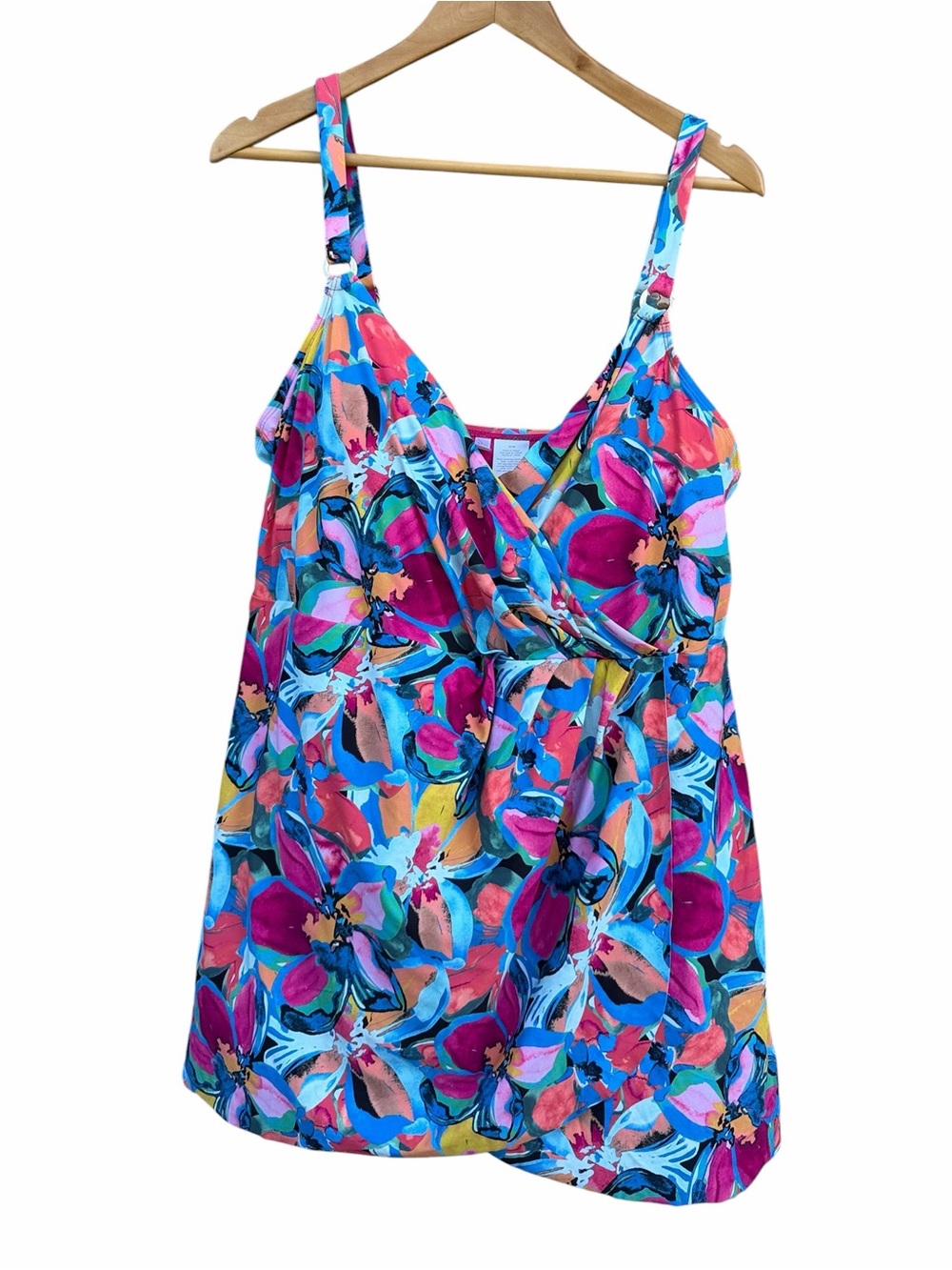 Anne Cole Multi-Color bright one-piece swimsuit size 22W NWOT